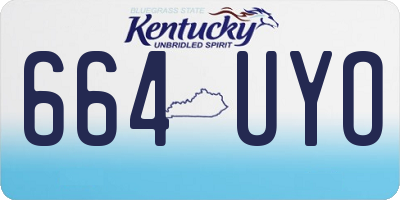 KY license plate 664UYO