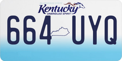 KY license plate 664UYQ