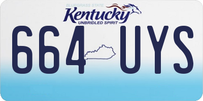KY license plate 664UYS
