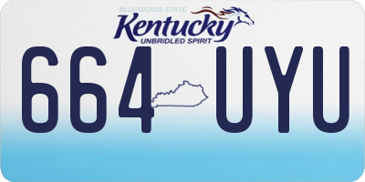 KY license plate 664UYU