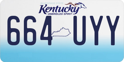 KY license plate 664UYY