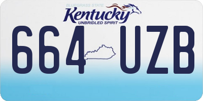 KY license plate 664UZB