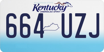 KY license plate 664UZJ