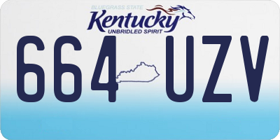KY license plate 664UZV