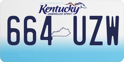 KY license plate 664UZW