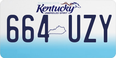 KY license plate 664UZY