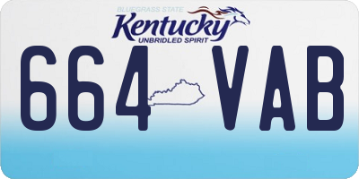 KY license plate 664VAB