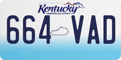 KY license plate 664VAD