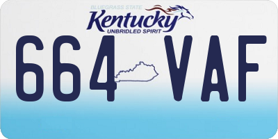KY license plate 664VAF