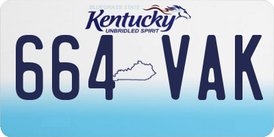 KY license plate 664VAK
