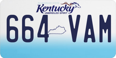 KY license plate 664VAM