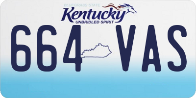 KY license plate 664VAS