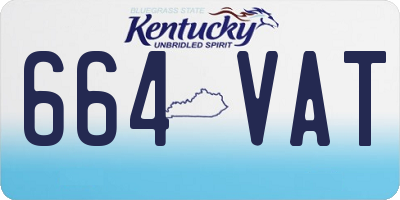 KY license plate 664VAT