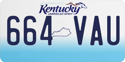 KY license plate 664VAU