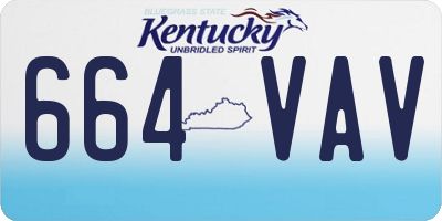 KY license plate 664VAV