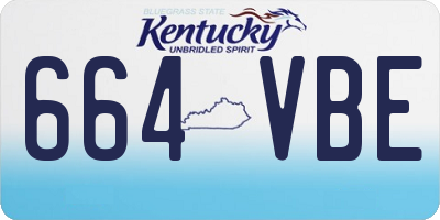 KY license plate 664VBE
