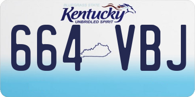 KY license plate 664VBJ