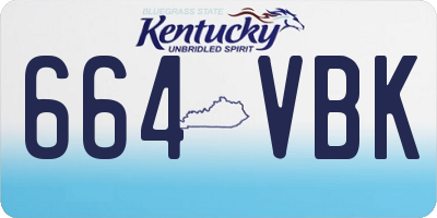 KY license plate 664VBK