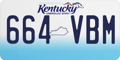 KY license plate 664VBM