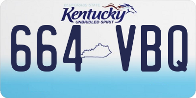 KY license plate 664VBQ