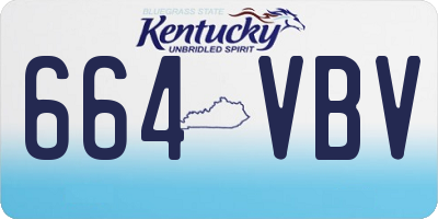 KY license plate 664VBV