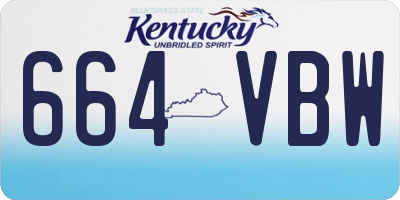 KY license plate 664VBW
