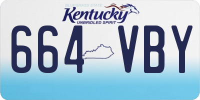 KY license plate 664VBY