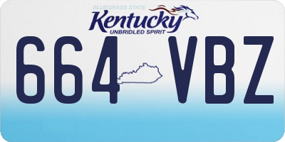 KY license plate 664VBZ