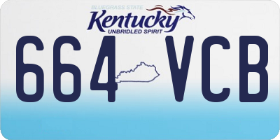 KY license plate 664VCB