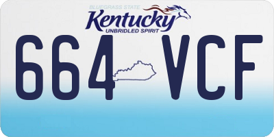 KY license plate 664VCF