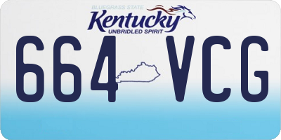 KY license plate 664VCG