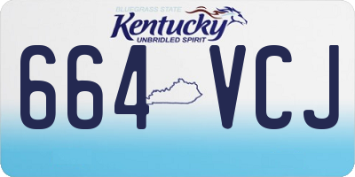 KY license plate 664VCJ