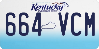 KY license plate 664VCM