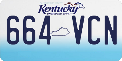 KY license plate 664VCN