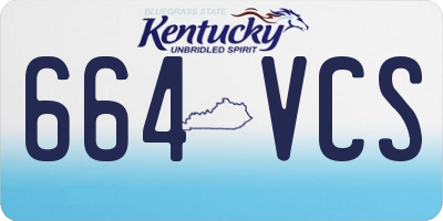 KY license plate 664VCS