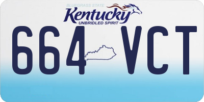 KY license plate 664VCT