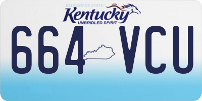KY license plate 664VCU