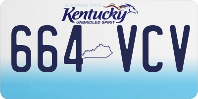 KY license plate 664VCV
