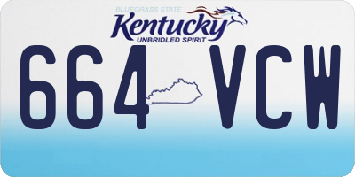 KY license plate 664VCW