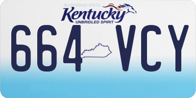 KY license plate 664VCY