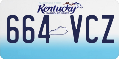 KY license plate 664VCZ
