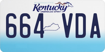 KY license plate 664VDA