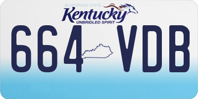 KY license plate 664VDB