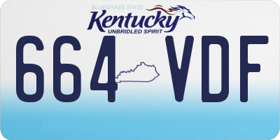 KY license plate 664VDF