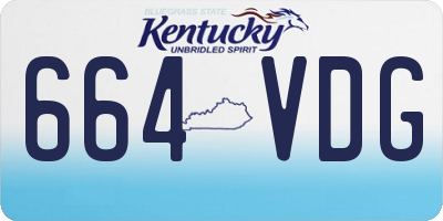KY license plate 664VDG