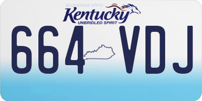 KY license plate 664VDJ