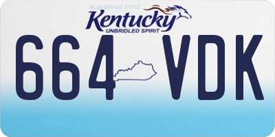 KY license plate 664VDK