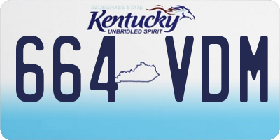 KY license plate 664VDM