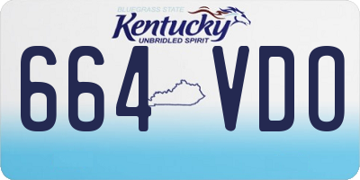 KY license plate 664VDO
