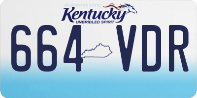 KY license plate 664VDR